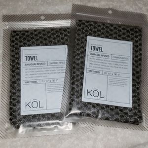 2 KOL CHARCOAL INFUSED TOWELS